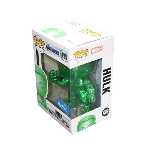 Funko Pop Marvel Avengers Endgame Hulk #499 Green Chrome (Walmart Exclusive) - Picture 10 of 11